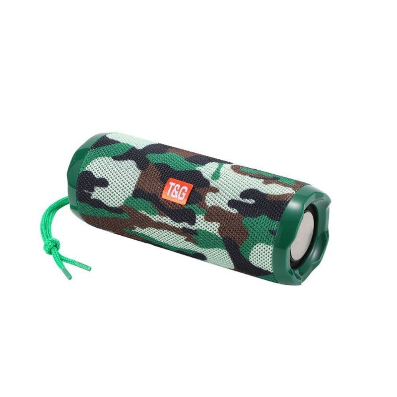 Cross-border e-commerce TG speaker hot-selling portable fabric TWS wireless Bluetooth speaker subwoofer IPX four-level waterproof Camouflage color - Image 1