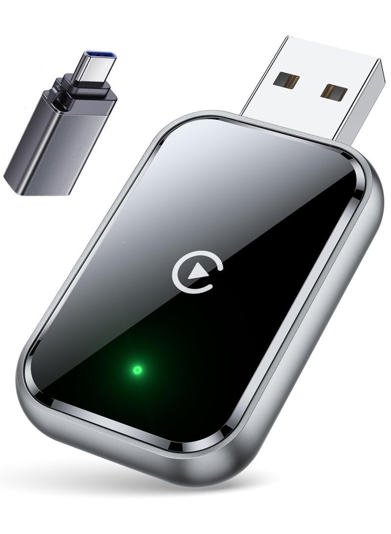 Bukela Wireless 2-in-1 CarPlay, compatible with both Android and Apple systems. A wired-to-wireless CarPlay adapter ensuring stable, stutter-free performance. - Image 1