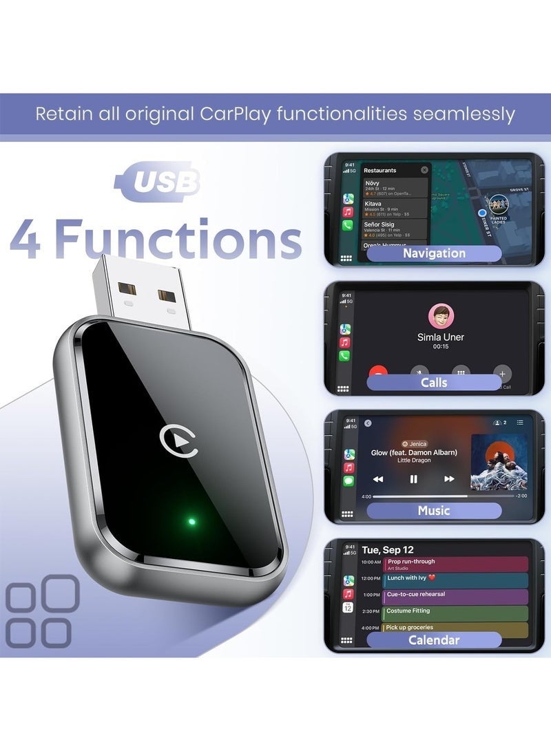Bukela Wireless 2-in-1 CarPlay, compatible with both Android and Apple systems. A wired-to-wireless CarPlay adapter ensuring stable, stutter-free performance. - Image 2