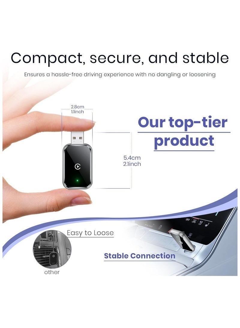 Bukela Wireless 2-in-1 CarPlay, compatible with both Android and Apple systems. A wired-to-wireless CarPlay adapter ensuring stable, stutter-free performance. - Image 4
