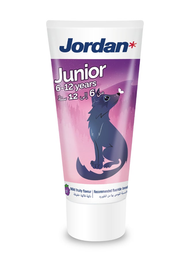 Jordan Junior Toothpaste Mild Fruity Flavour Assorted 50ml - Image 4
