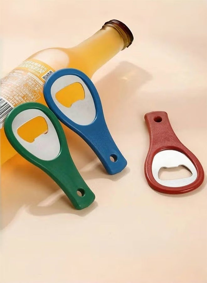 واي جيه 3 فتاحات الزجاجات المسطحة المصنوعة من الفولاذ المقاوم للصدأ ذات الخدمة الشاقة، فاتحة الزجاجات الصلبة سهلة الاستخدام، حمراء، - Image 5