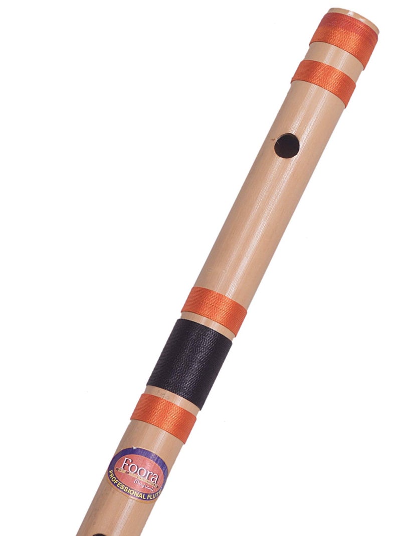 Foora Musical Professional C Scale 8 Hole Bamboo Flute Bansuri with Re-sham Thread Hand Made Bamboo Flute Size 48 cm Beginners/Musician (Export in U.S.A, Canada, Mexico) (Natural) - Image 2