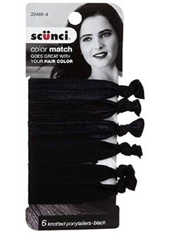 Scunci Knot Ponytailers Black  - Image 1