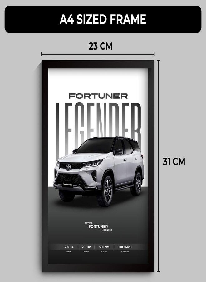 Funk You Store Fortuner Poster | Framed Fortuner Legender A4 Sized (31 x 23 cm) | Toyota SUV Frames for Wall, Gift for Boys | Toyota Legender Car Frames for Wall, Bedroom, Hostel, Study Room, Dorm, Study Table (F_150) - Image 3