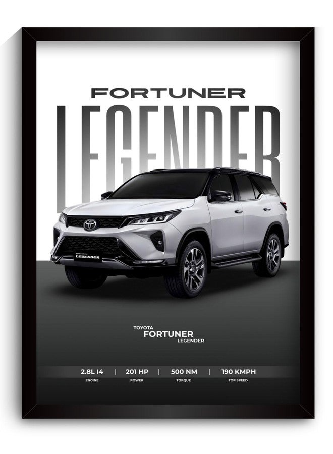 Funk You Store Fortuner Poster | Framed Fortuner Legender A4 Sized (31 x 23 cm) | Toyota SUV Frames for Wall, Gift for Boys | Toyota Legender Car Frames for Wall, Bedroom, Hostel, Study Room, Dorm, Study Table (F_150) - Image 1