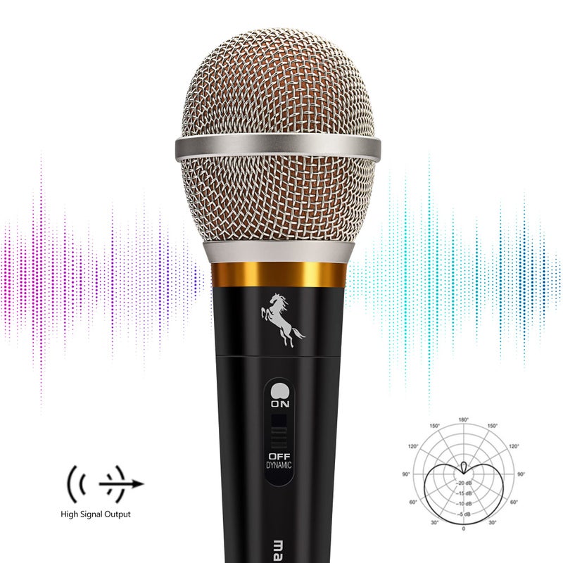 Marengo Handheld Dynamic Microphone for Karaoke Singing, Wired XLR Microphone with On and Off Switch and 13ft Detachable XLR Cable - Image 2