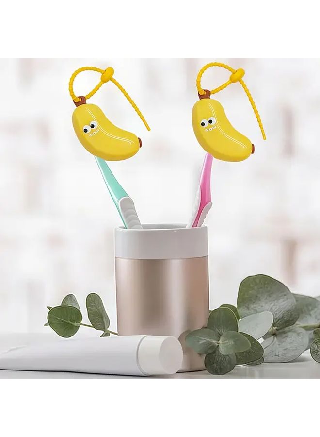 Green Banana Toothbrush Holder Travel Case for Electric Toothbrush and Toothpaste - Image 1