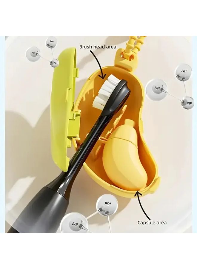 Green Banana Toothbrush Holder Travel Case for Electric Toothbrush and Toothpaste - Image 2