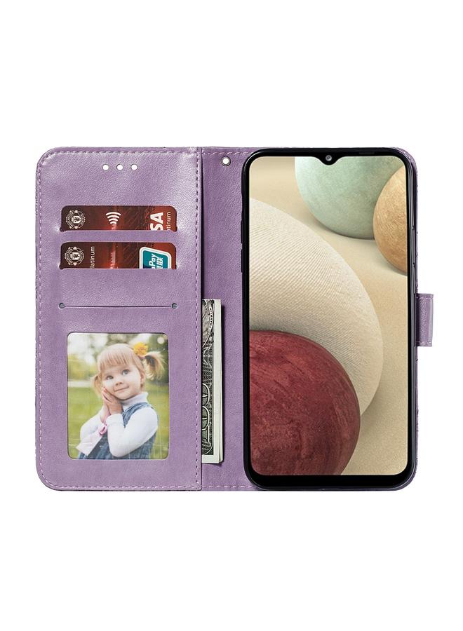 S-TOP Case For Samsung Galaxy A32 4G Lace Flower Embossing Pattern Horizontal Flip Leather Case with Holder & Card Slots & Wallet & Photo Frame - Image 4