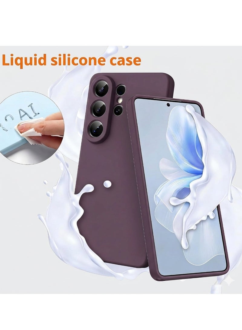Samsung Galaxy S26 Ultra Case Silicone Soft Rubber Gel Protective Cover For Galaxy S26 Ultra Matte Plain Solid Color Cover with Camera Protection For Samsung Galaxy S26 Ultra 6.9-inch - Image 3
