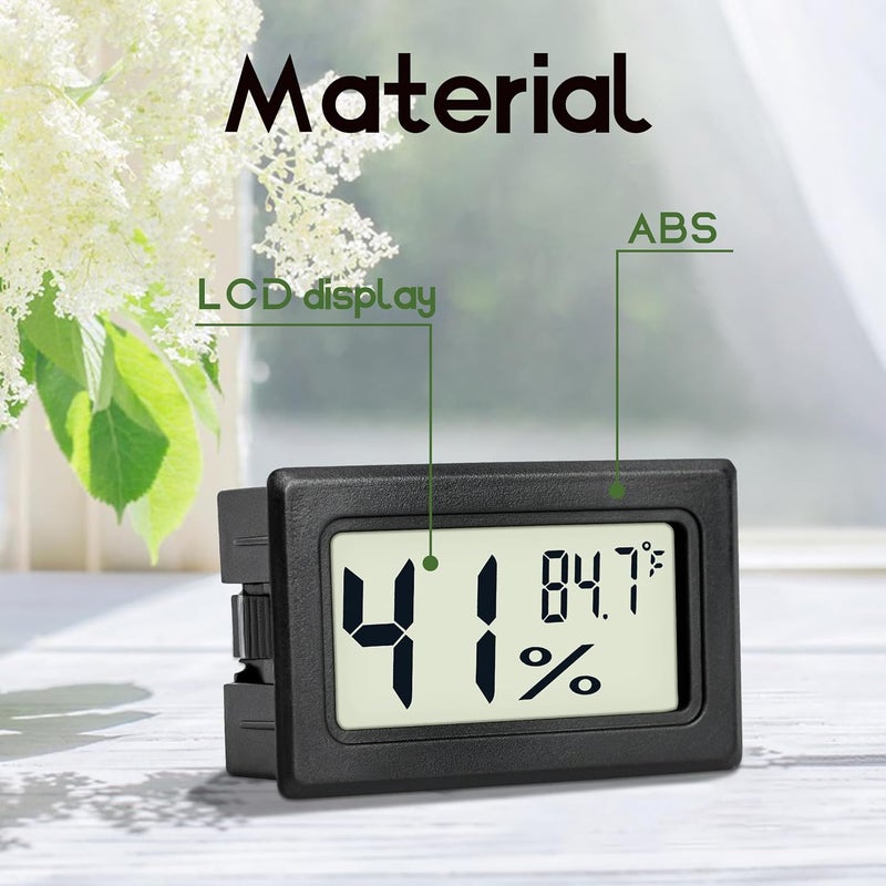 EWPJDK Mini Hygrometer Indoor Humidity Meter Hygrometer Thermometers 4 Pack Humidity Meters Gauge Hygrometer Mini Digital Thermometer Hygrometer for Humidors, Greenhouse, Garden, Cellar (6) - Image 5