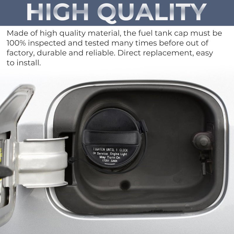 Manymiba Gas Cap, Fuel Cap for 2012-2020 Nissan Infiniti Altima Frontier Murano Pathfinder Versa Note Infiniti QX60 JX35, 17251-1VZ0D, 17251-3JA0A, 17251-9BD0E, 2012 2013 2014 2015 2016 2017 2018 2019 2020 - Image 4