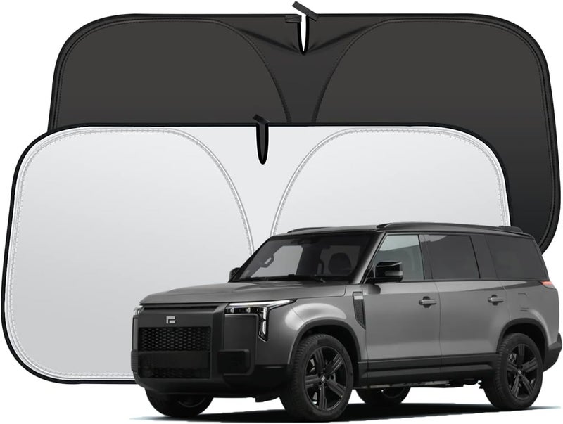 Eworld Car Windshield Sunshade for – Foldable Reflective Sun Visor with Storage Bag, UV & Heat Blocking Interior Protection - Image 1