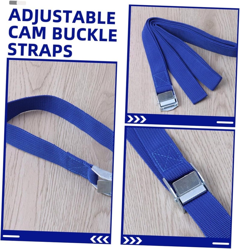 PRETYZOOM 3pcs Adjustable Cam Buckle Straps for Secure Cargo Tie Down Heavy Duty Nylon Straps for Trucks Trailers Motorcycles and Outdoor Adventures - Image 3
