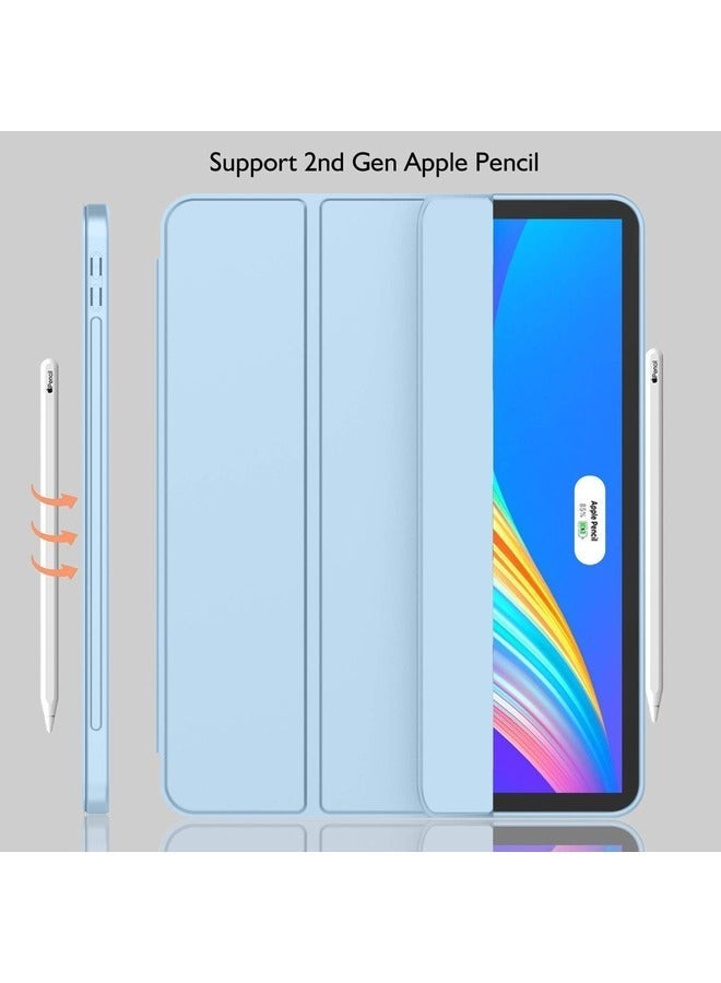 MUNTAQI Sky Blue iPad Pro 11-Inch Case (2022/2021) - Smart Trifold Stand with Pencil Holder, Supports Apple Pencil 2nd Gen Charging, Soft TPU Back, Auto Wake/Sleep - Image 3