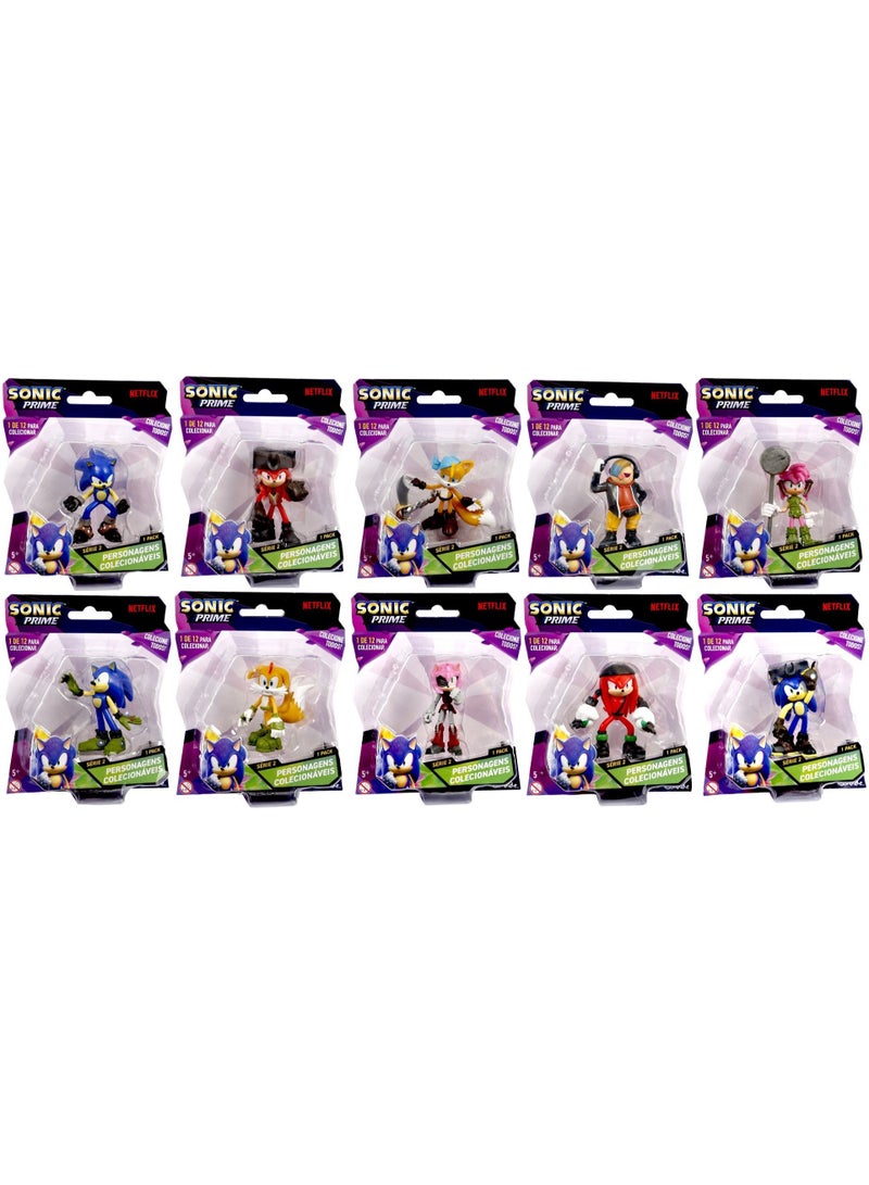 سونيك - لعبة بليستر 2.5 بوصة 10 قطع متنوعة SON2210 - Image 1