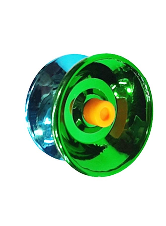 Shivsoft ® Fine Quality High Gloss High Speed Metal YoYo Spiner Toy with Bearing (2.5 inch) Made in India (Green & Blue) - Image 1