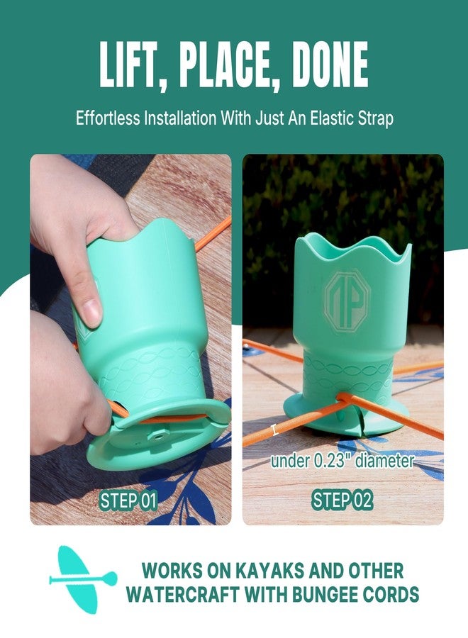 niphean Paddle Board Cup Holder 2 Pack, Versatile Kayak Accessories Drink Holder for Various Container Sizes, Durable and Stable Boat Cup Holder for SUP Paddleboard & Kayak - Image 4