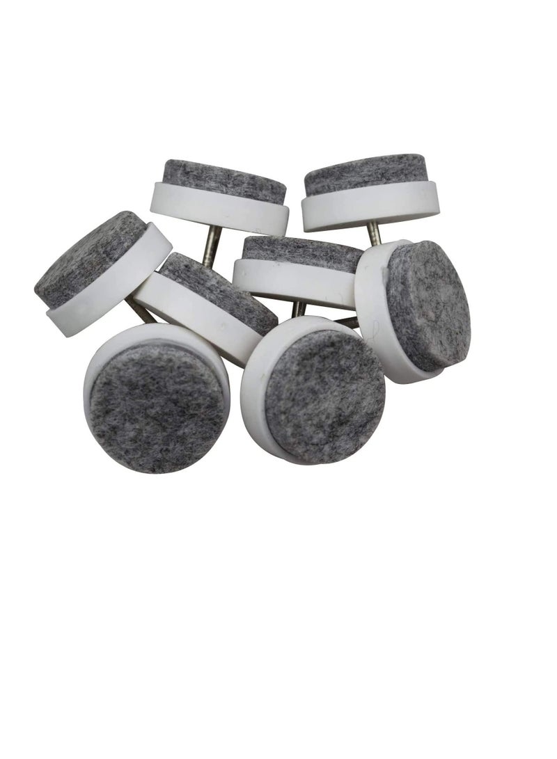 Robustline Round Heavy Duty Nail-on Anti-Sliding Felt Pad for Furniture Chair Table Leg Feet Floor Protectors (White) - Image 3