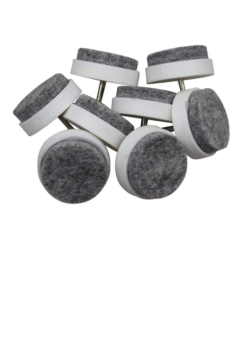 Robustline Round Heavy Duty Nail-on Anti-Sliding Felt Pad for Furniture Chair Table Leg Feet Floor Protectors (White) - Image 2