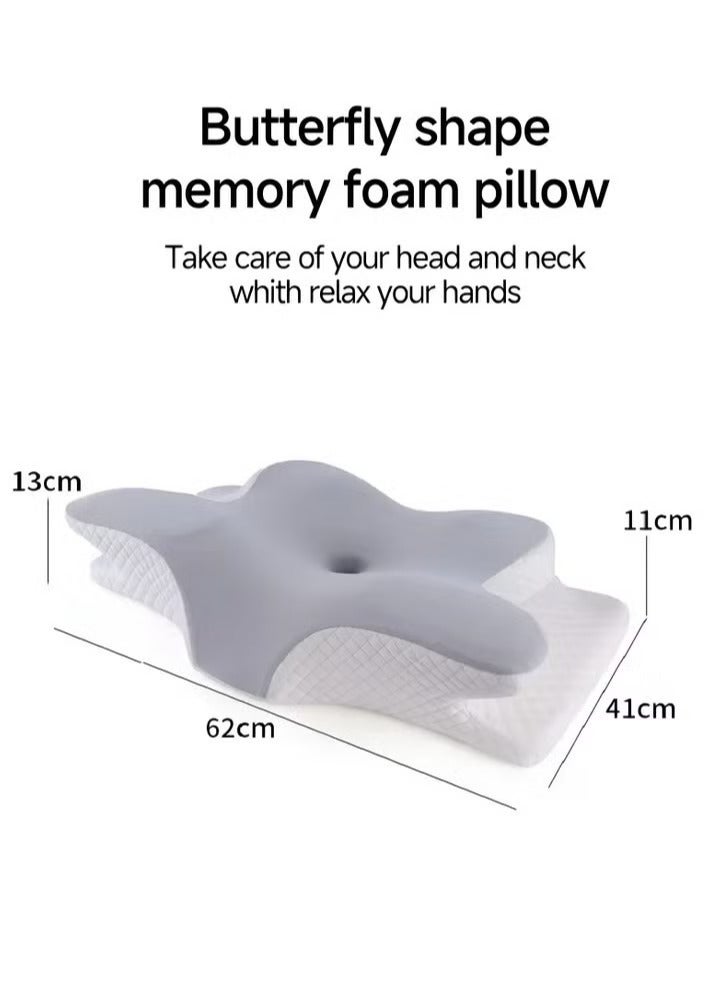 MIXSNOW Cervical Pillow Neck Pillow for Pain Relief Sleeping, Orthopedic Contour Memory Foam Pillows for Bed with Cooling Pillow Covers, Adjustable Ergonomic Pillows for Back Stomach Side Sleeper - Image 2