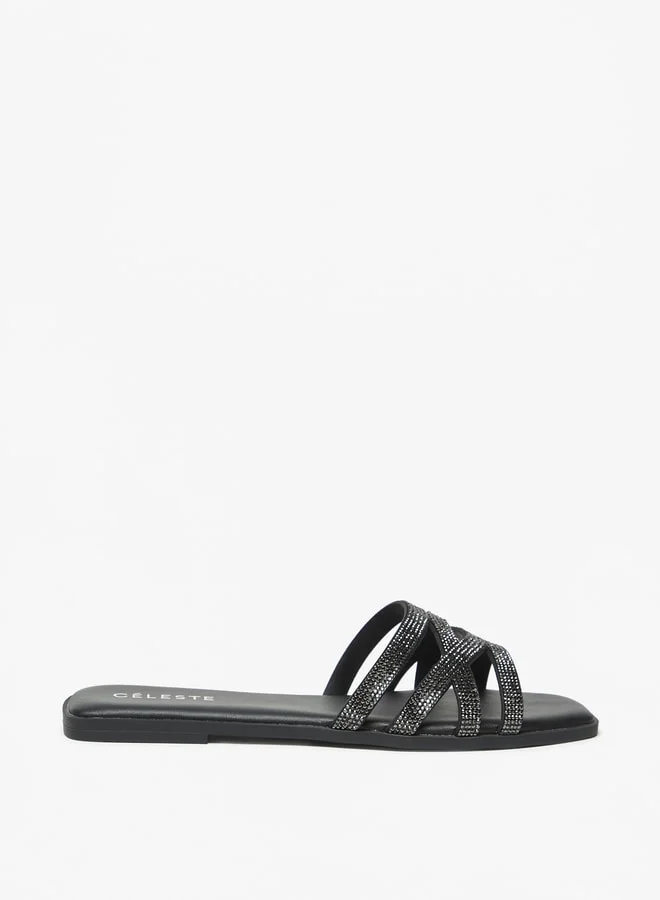 Celeste WomenS Embellished SlipOn Flat Sandals