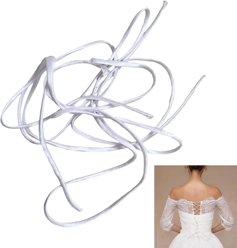 Elegant Satins Zipper Replacement Rope Wedding Dress Accessories for and Evening Dresses Dress - Image 2