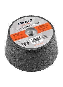 LAWAZIM Pro7 Cup Stone 16 Grit - 4.5inch - Aluminum Oxide Grinding Stone Wheel with T11 Conical Shape and High Efficiency - for Metal, Stone, Concrete, Rust Removal, Deburring, and Surface Finishing  - Image 1