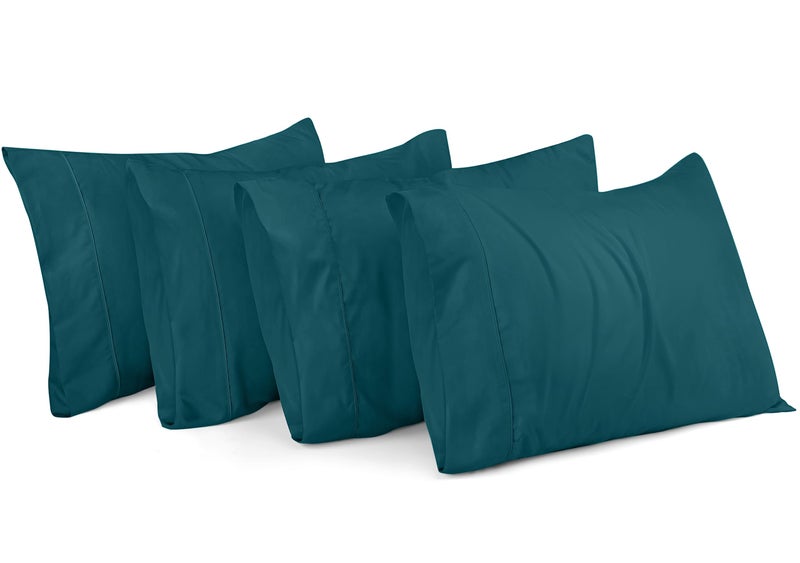 Utopia Bedding King Pillow Cases - 4 Pack - Envelope Closure - Soft Brushed Microfiber Fabric - Shrinkage and Fade Resistant Pillow Covers King Size 20 X 40 Inches (King, Teal) - Image 1