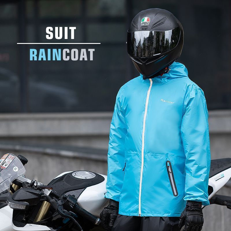 PureJoy Raincoat and Rain Pants Set, Lightweight, Men's and Women's Split Design, Waterproof for Delivery Riders, Electric Bike Use, Travel, Portable
