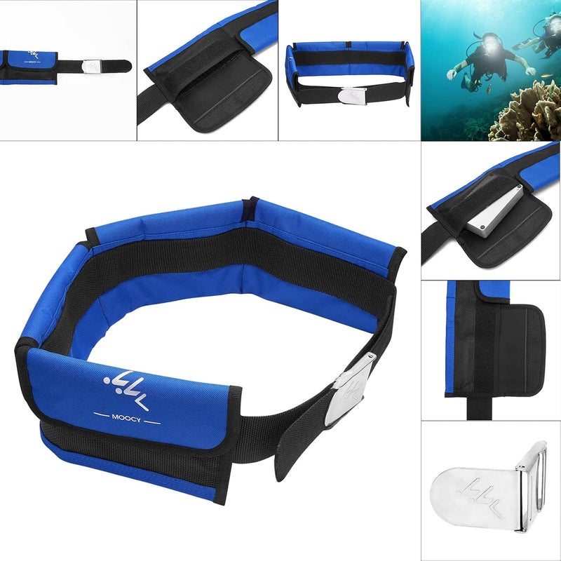 MOOCY 4 Neoprene Pocket Scuba Weight Belt，Spear Fishing Nylon-fit for Waist 32" to 52" - Quick-Release Buckle - Image 4