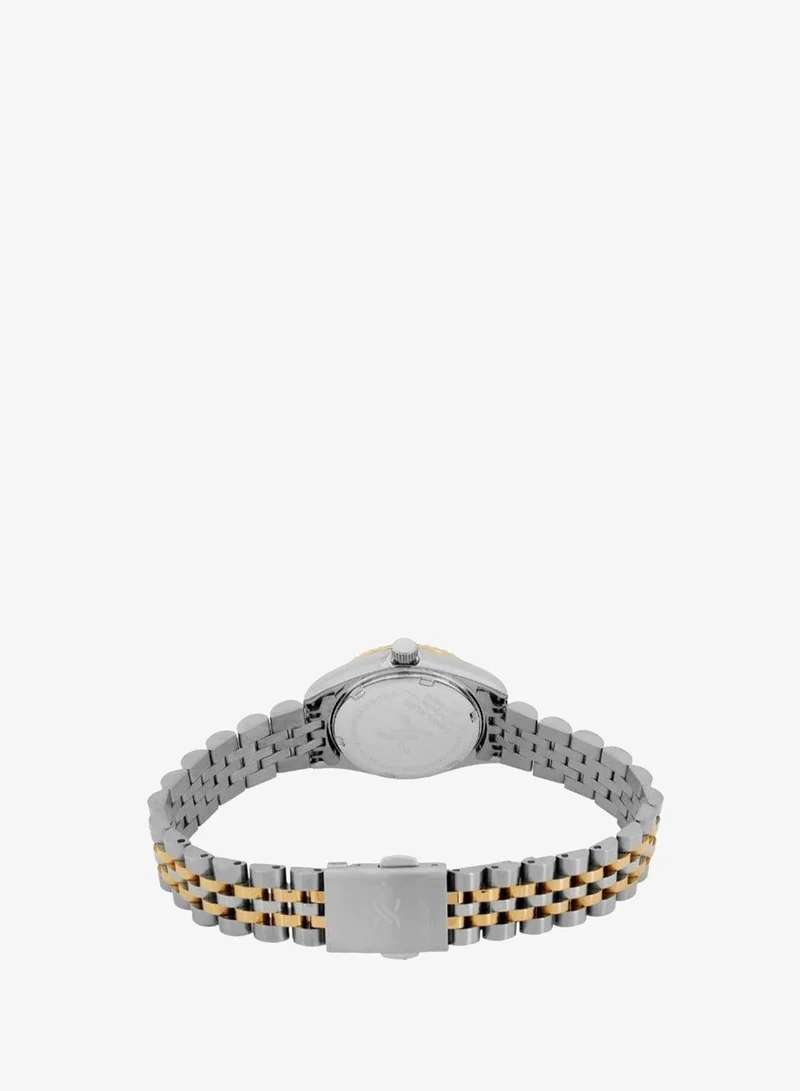 Daniel Klein Women's Stainless Steel Silver and Rose Gold Alloy Case Analog Dark Brown Round Sunray Dial Japanese Quartz Premium 30 Meters Water Resistant
