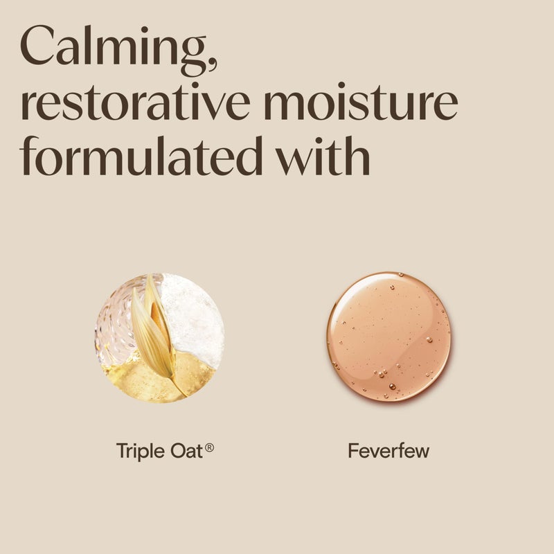 Aveeno Calm + Restore Triple Oat Hydrating Face Serum for Sensitive Skin, Gentle Lightweight Facial Serum Instantly Smooths Skin, Non-Comedogenic, Hypoallergenic & Fragrance-Free, 1 fl. oz - Image 3