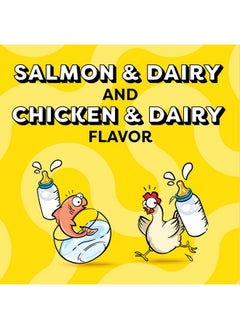 Temptations Kitten Crunchy And Soft Treats Chicken And Dairy Flavor And Salmon And Dairy Crunchy, 6.3 Oz., Variety Pack Of 4  - Image 3