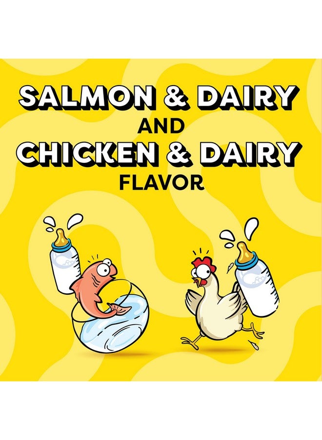 تيمبتيشنز حلوى القطط المقرمشة والناعمة بنكهة الدجاج ومنتجات الألبان والسلمون ومنتجات الألبان المقرمشة، 6.3 أونصة، عبوة متنوعة من 4 قطع - Image 3