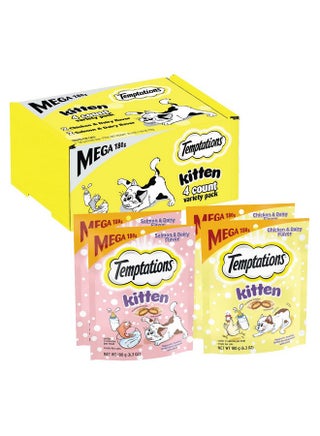 Temptations Kitten Crunchy And Soft Treats Chicken And Dairy