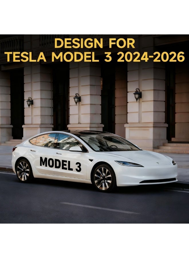 CHIYLE 7Pcs Center Console Organizer Tray for 2024 2025 2026 Model 3 Highland, Armrest Hidden Drawer Storage Box Cup Holder, Tesla Model 3 Highland Accessories 2024 2025 2026 - Image 2