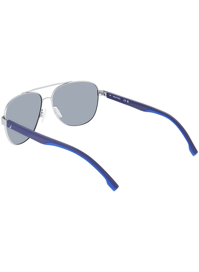 NAUTICA نظارات شمسية معدنية كاملة الإطار نوتيكا N107SP 6014 (040) فضي غير لامع - Image 2