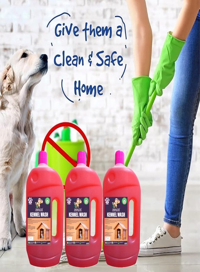 swacch Kennel Wash (1 Litre) (Pack of 3) Rose I Pet Stain & Odour Remover I Pet Floor Cleaner Liquid I Dog and Cat Friendly - Image 3