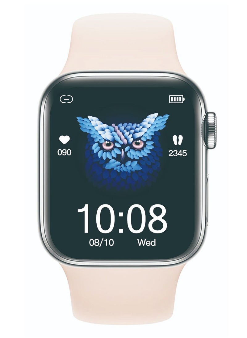 AROAQ - W17 PRO MAX Bluetooth Full Touch Wide Display Android Support Magnetic Charging Large Memory Waterproof Smart Watch Pink - Image 1