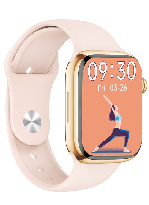 W17 PRO MAX Bluetooth Full Touch Wide Display Android Support Magnetic Charging Large Memory Waterproof Smart Watch Pink