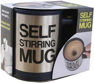 CELLEBII Stainless Steel Insulated Coffee Mug Coffee Mug self Stirring self String Coffee Mug Insulated Vacuum Travel Coffee Mug Pack of 1 - Image 1