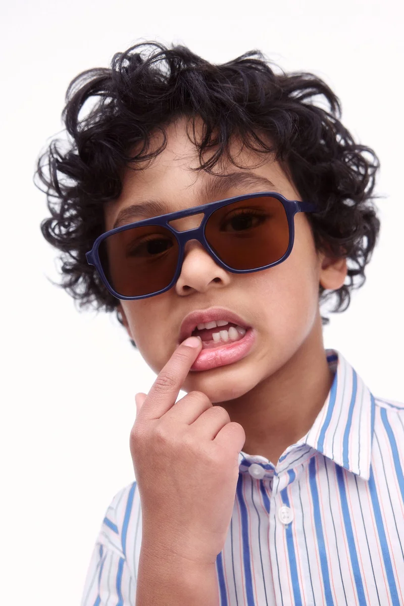 اتش اند ام قميص من قطن البوبلين