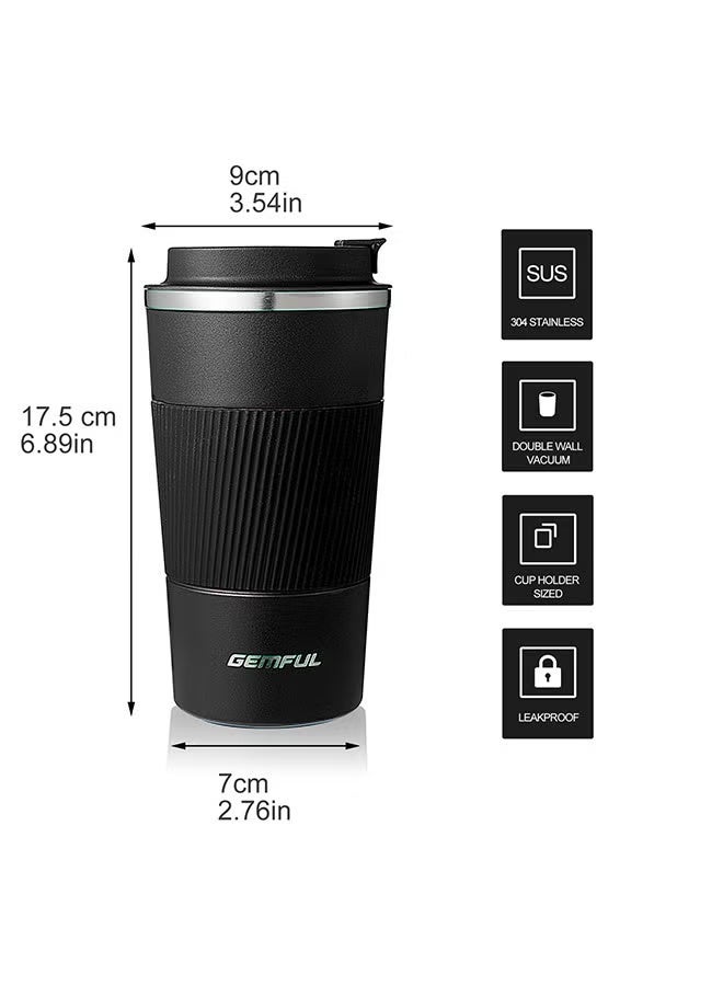 GEMFUL 510ml Stainless Steel Coffee Cup,Vacuum Insulated Tumbler, Vacuum Insulated Travel Mug for Home Office Outdoor Works Great for Ice Drinks and Hot Beverage - Image 4