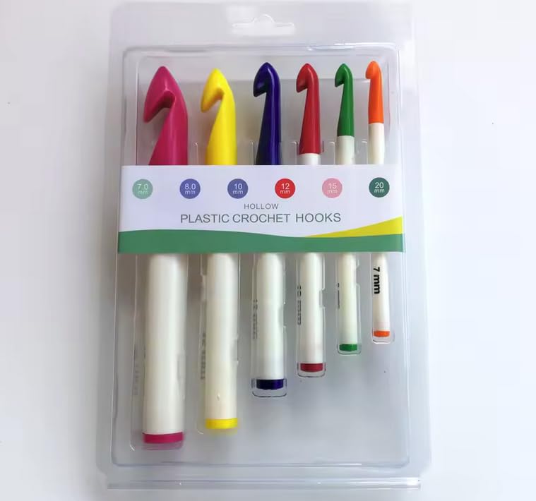 7-20mm Multicolor 7pcs/Set Knitting Needles Plastic Candy Crochet Hook Set - Image 2