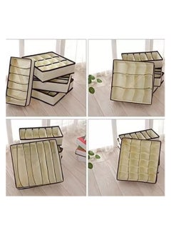 Generic Foldable underwear organizer for organizing and dividing drawers and storing socks, baby clothes and crafts. The organizer consists of 4 pieces-N  - Image 3