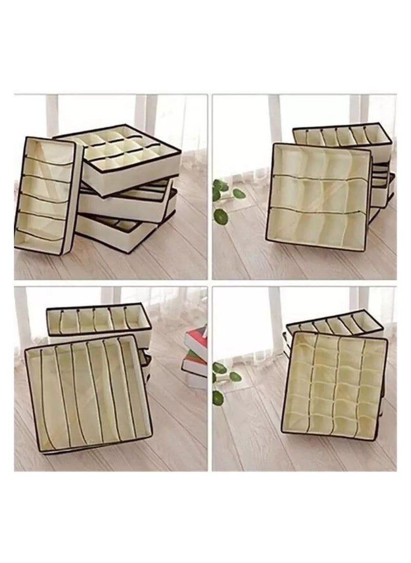 Generic - Foldable underwear organizer for organizing and dividing drawers and storing socks, baby clothes and crafts. The organizer consists of 4 pieces-N - Image 1