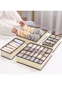Generic Foldable underwear organizer for organizing and dividing drawers and storing socks, baby clothes and crafts. The organizer consists of 4 pieces-N  - Image 2