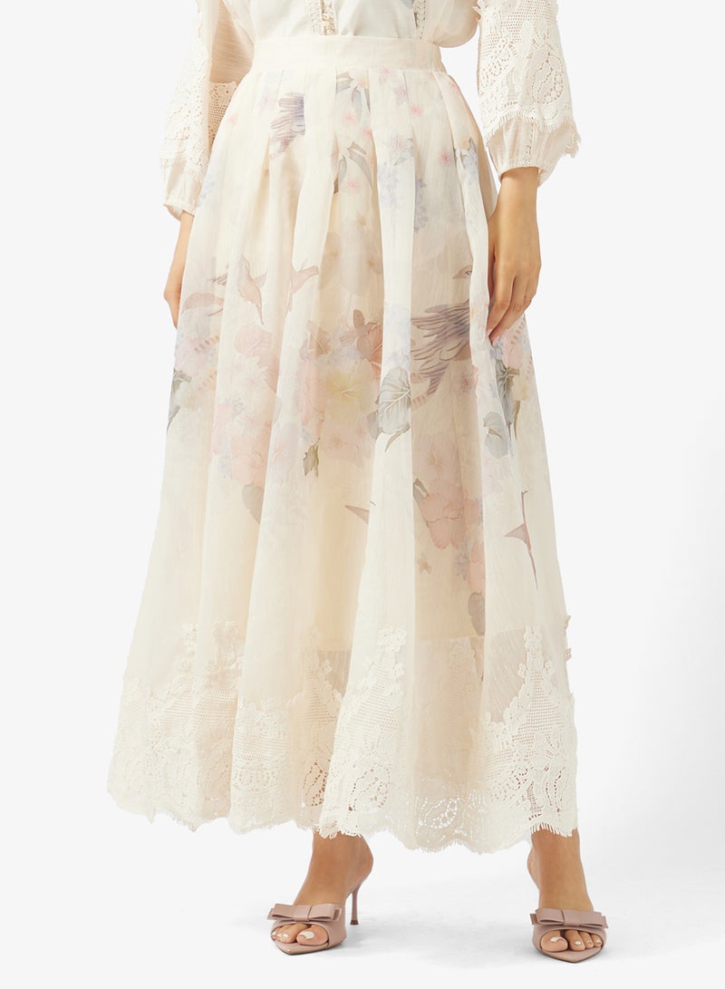 Khizana Floral Print Top & Skirt Set - Image 4